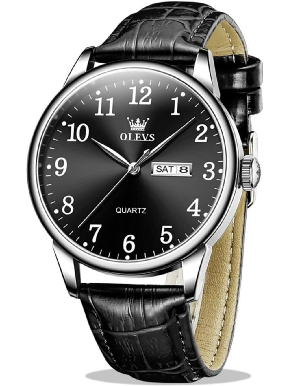 Stylish Waterproof Leather Watch for Men - Casual Easy-to-Read Quartz Timepiece
